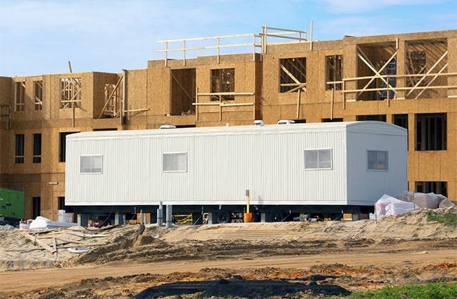 rental office trailers at a construction site in Cathedral City